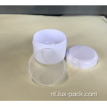 Plastic cosmetische zorgcrème pot met schroefdop